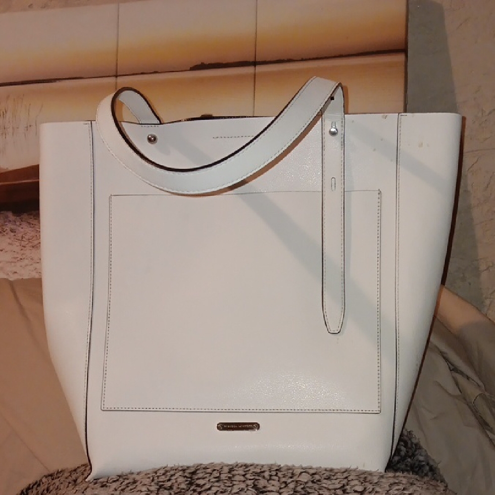 Rebecca Minkoff White Textured Leather Tote